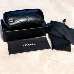 Chanel Eyeglasses Quilted Black Case